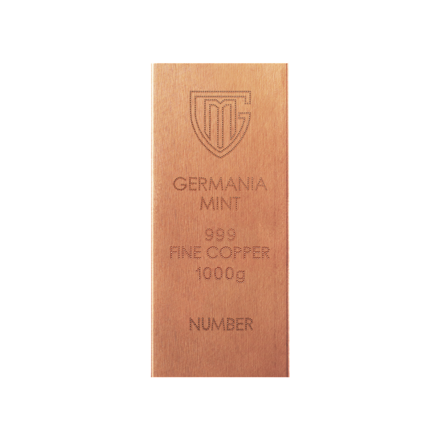 1000 g (1 kg) raw copper bar