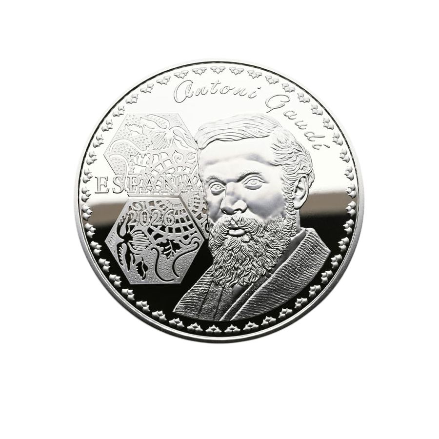 Silver Coin: Antoni Gaudí, Sagrada Família, 2026, Proof 1