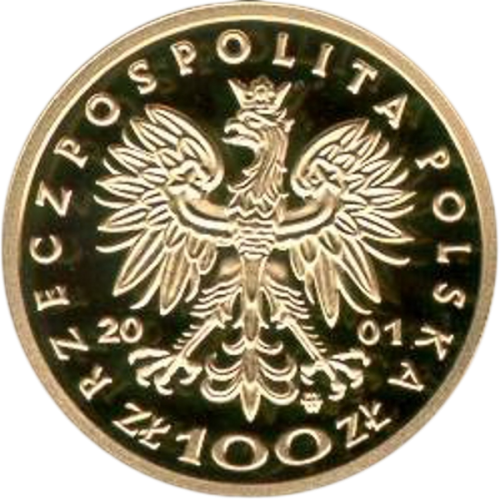 100-Złoty Gold Coin: Series of Polish Kings and Princes – John III Sobieski (1674–1696) – 1