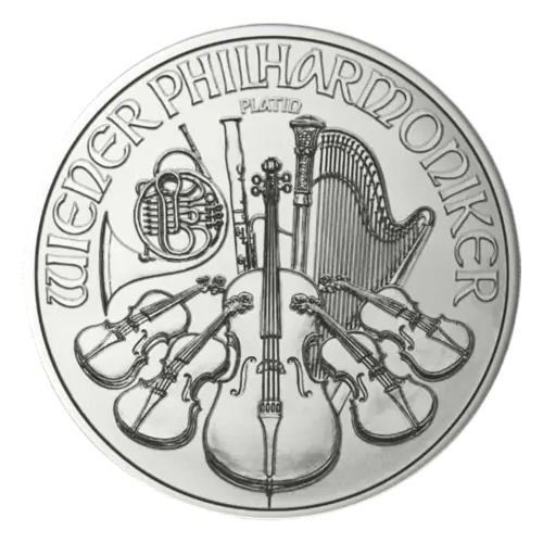platinum coin Vienna Philharmonic 1.25 ounce reverse