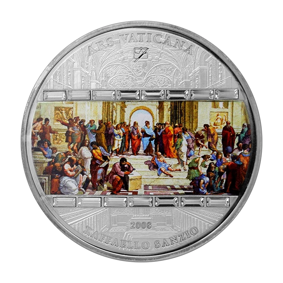 Silver Coin: Masterpieces of Art – The School of Athens – 3 Ounces – 2008-2