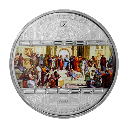 Silver Coin: Masterpieces of Art – The School of Athens – 3 Ounces – 2008-2