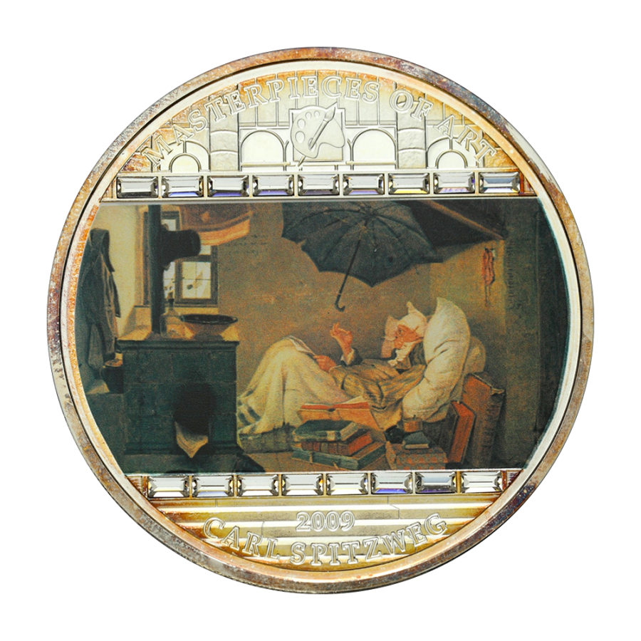 Silver Coin: Masterpieces of Art – The Poor Poet – 3 Ounces – 2009-2