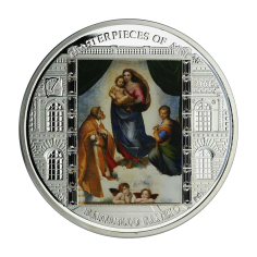 Silver Coin: Masterpieces of Art – Sistine Madonna – 3 Ounces – 2009-2