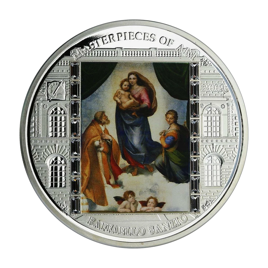 Silver Coin: Masterpieces of Art – Sistine Madonna – 3 Ounces – 2009-2