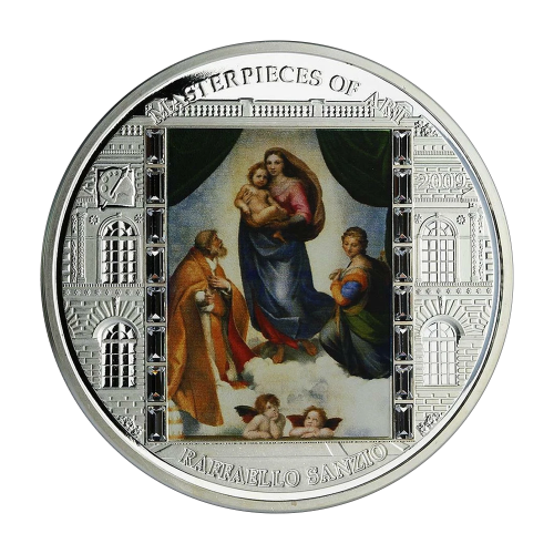 Silver Coin: Masterpieces of Art – Sistine Madonna – 3 Ounces – 2009-2