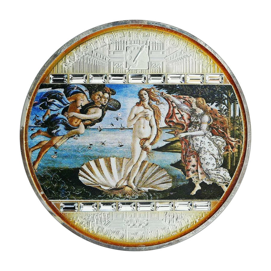 Silver Coin: Masterpieces of Art – The Birth of Venus, 3 Ounces, 2008-2