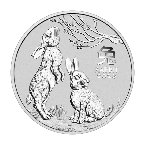 Silver Coin: Year of the Rabbit 2023, 2 Ounces, 1