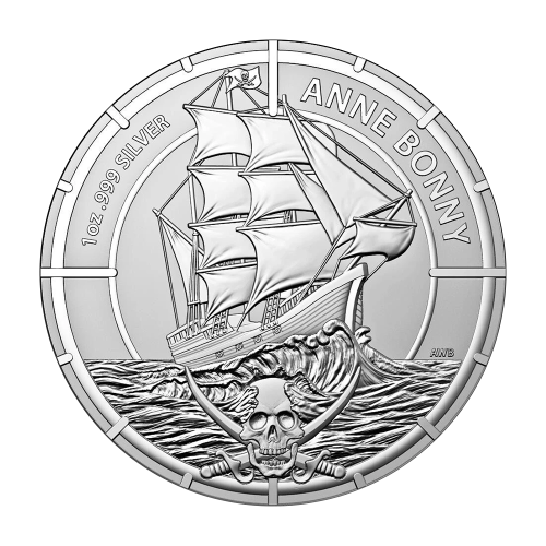 Silver Coin: Pirate Queens Anne and Bonny, 1 Ounce, 2