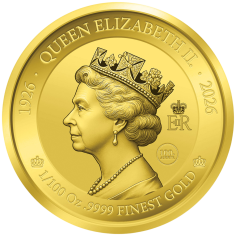 Gold Coin: Queen Elizabeth II, 100th Birthday Anniversary 2026, 1.1 oz