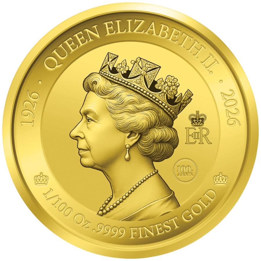 Gold Coin: Queen Elizabeth II, 100th Birthday Anniversary 2026, 1.1 oz