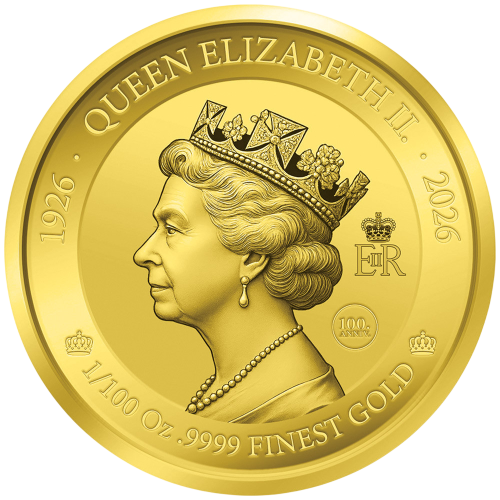Gold Coin: Queen Elizabeth II, 100th Birthday Anniversary 2026, 1.1 oz