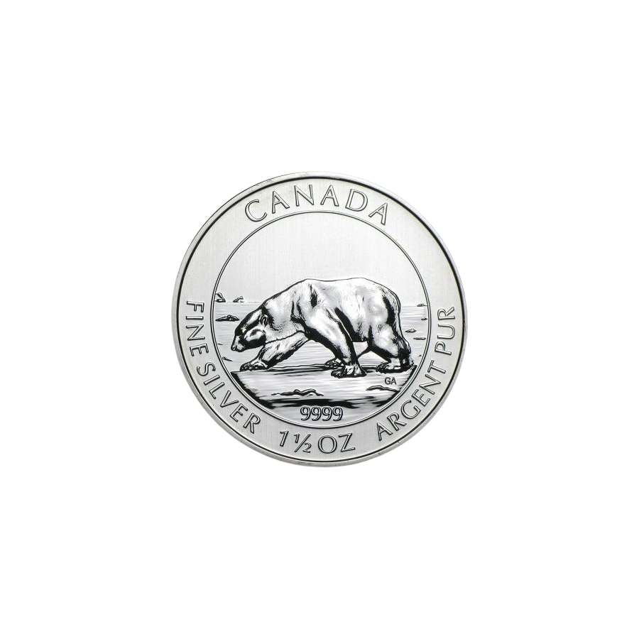 15-ounce silver polar bear coin