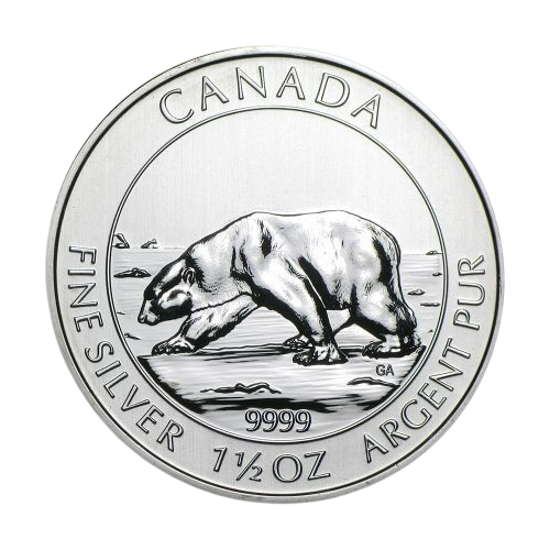 15-ounce silver polar bear coin