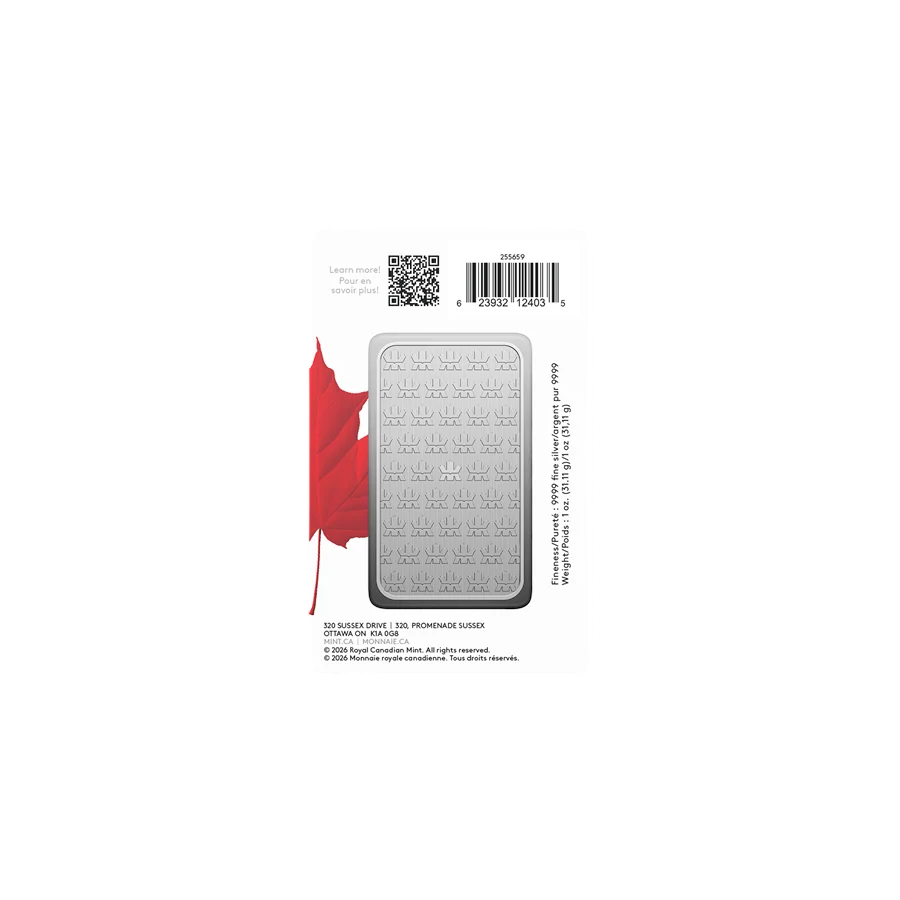 Silver Bar in Proudly Canadian Packaging, 1 Ounce, 2026-1