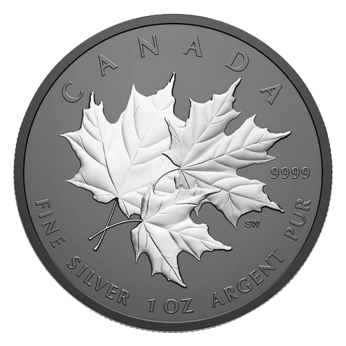 Silver-Rhodium-Plated-Triple-Canadian-Maple-Leaf-1-Ounce-2026-3