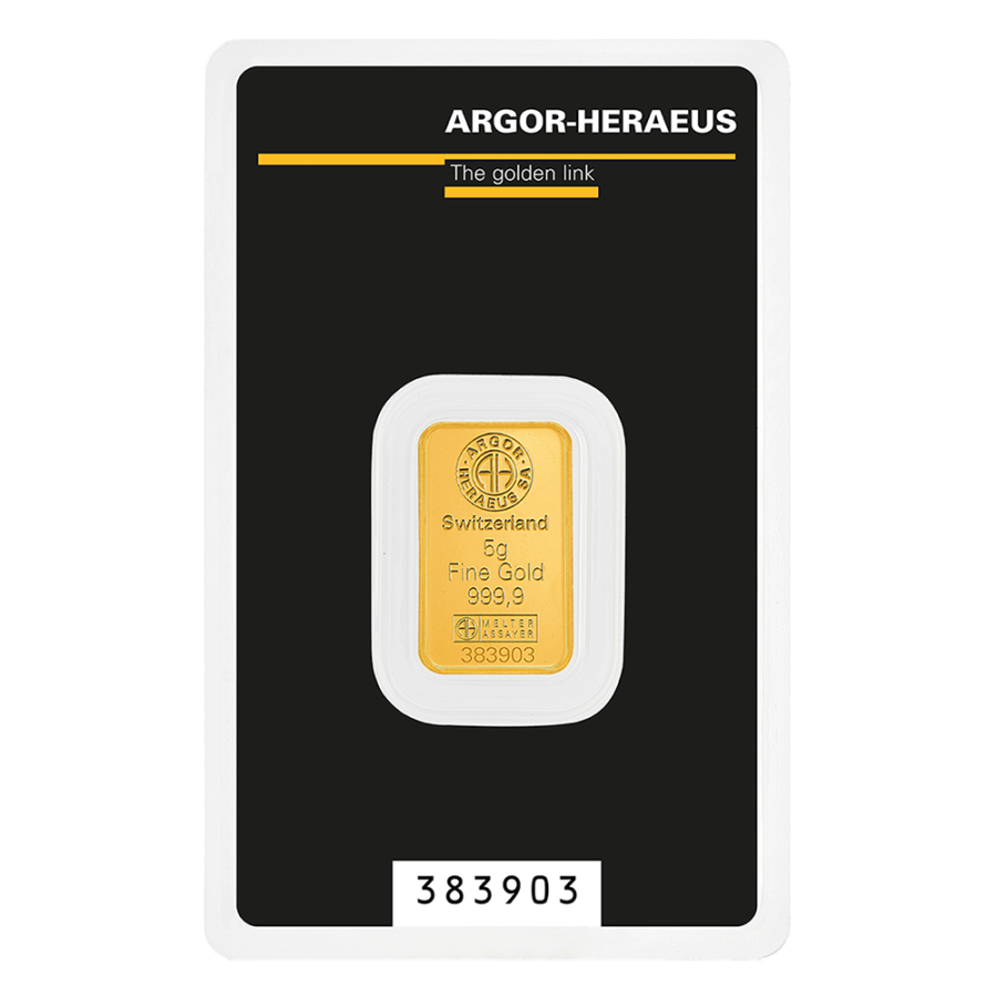 5g gold bar - Argor Heraeus