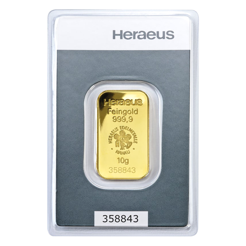 10g gold bar - Heraeus
