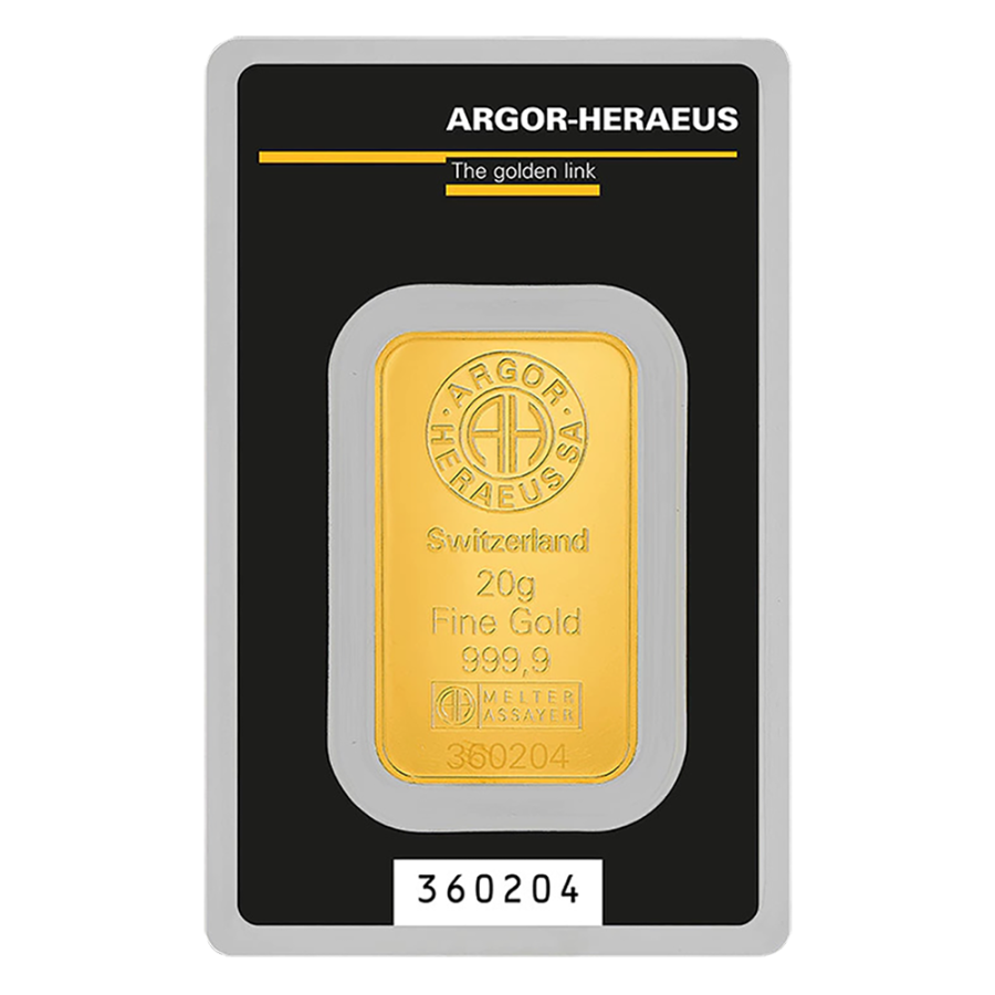 20g gold bar - Argor Heraeus
