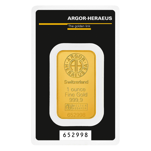 1 oz gold bar - Argor Heraeus