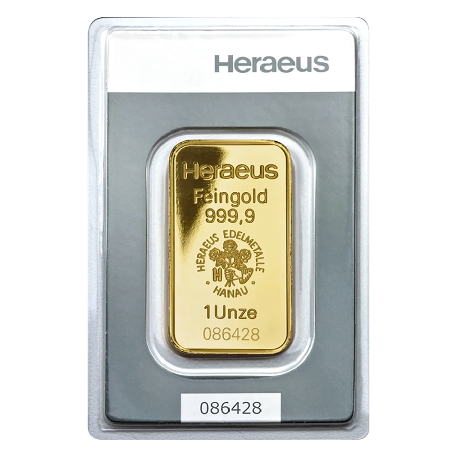 1 oz gold bar - Heraeus