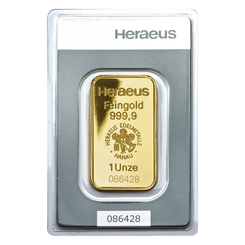 1 oz gold bar - Heraeus