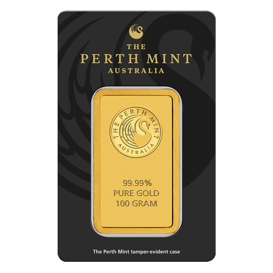 100g gold bar - Perth Mint