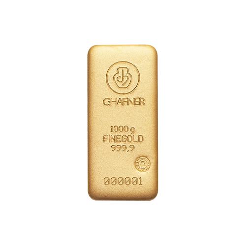 1000g gold bar kilogram chafner
