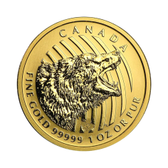 gold coin call of nature grizzly 1 oz obverse