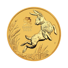 gold coin year of the rabbit 2023 1.2 oz reverse