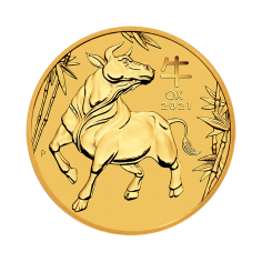 2021 Year of the Ox Gold Coin, 1.2 oz, Reverse Side