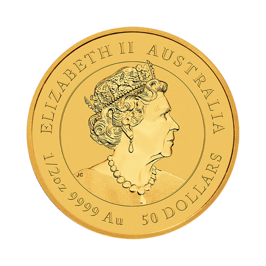 2021 Year of the Ox Gold Coin, 1/2 oz, Obverse