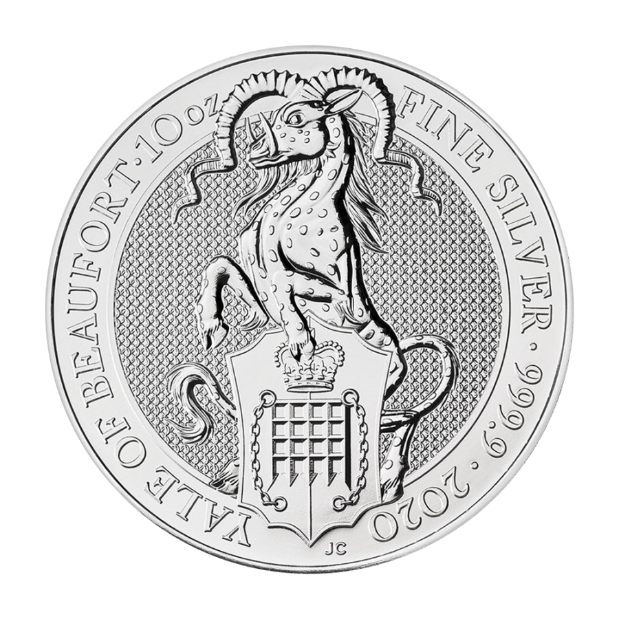 silver coin queen's beasts yale 10 ounces reverse