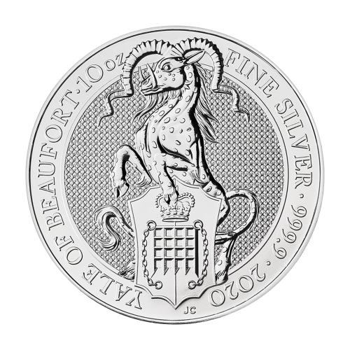 silver coin queen's beasts yale 10 ounces reverse