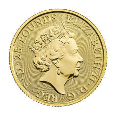 Gold Coin: The Queen's Beasts – White Greyhound from Richmond, 1.4 oz, Reverse 2
