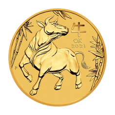 2021 Year of the Ox Gold Coin, 1 Ounce, Reverse Side