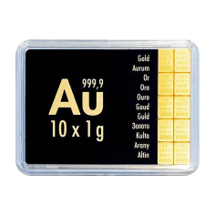 10 x 1 g CombiBar gold bars – shipped within 24 hours!