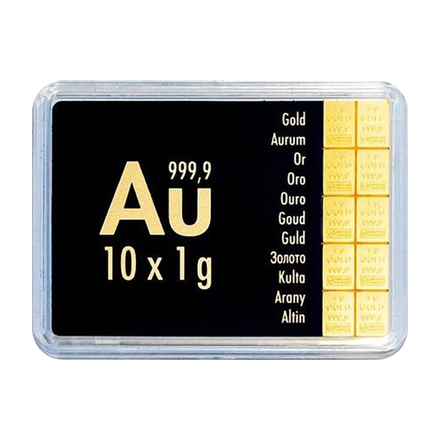 10 x 1 g CombiBar gold bars – shipped within 24 hours!