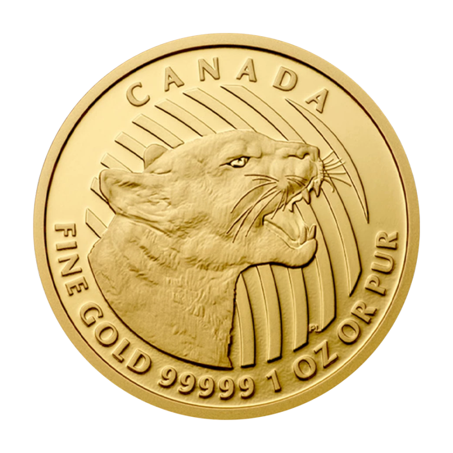 gold coin call of nature puma 1 ounce reverse