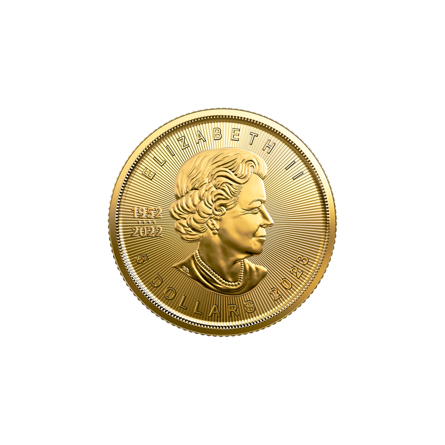 Gold Coin - Rare Canadian Maple Leaf - 1/10 Ounce - Obverse