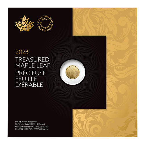 Gold Coin - Rare Canadian Maple Leaf - 1/10 Ounce - Pack of 4