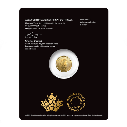 Gold Coin - Rare Canadian Maple Leaf - 1/10 Ounce - Pack of 2