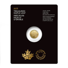gold coin - valuable Canadian maple leaf - 1/10 ounce - package of 1