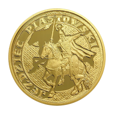 gold coin 200 PLN history of Polish cavalry Piast cavalryman 2006 reverse