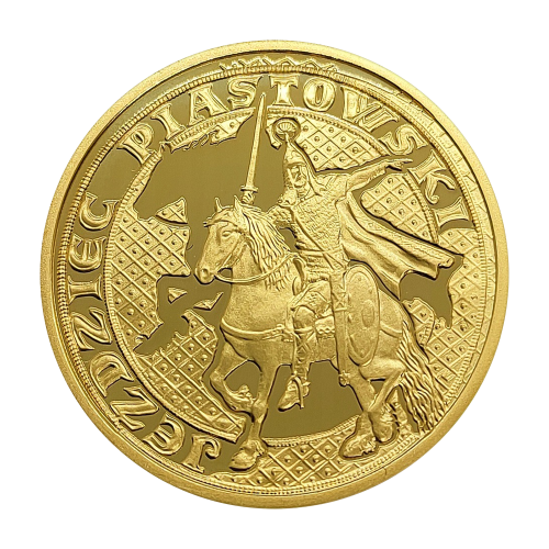 gold coin 200 PLN history of Polish cavalry Piast cavalryman 2006 reverse