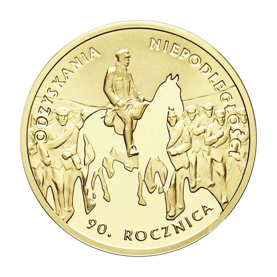 gold coin 200 zloty 90th anniversary of regaining independence 2008 reverse
