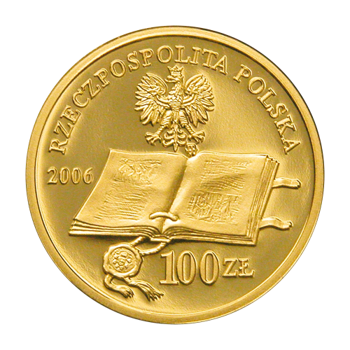 100-zloty-gold-coin-500th-anniversary-of-the-Issuance-of-the-Statute-of-Lask-obverse