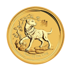 2018 Year of the Dog 12-ounce gold coin – reverse side