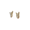 gold earrings with zirconia