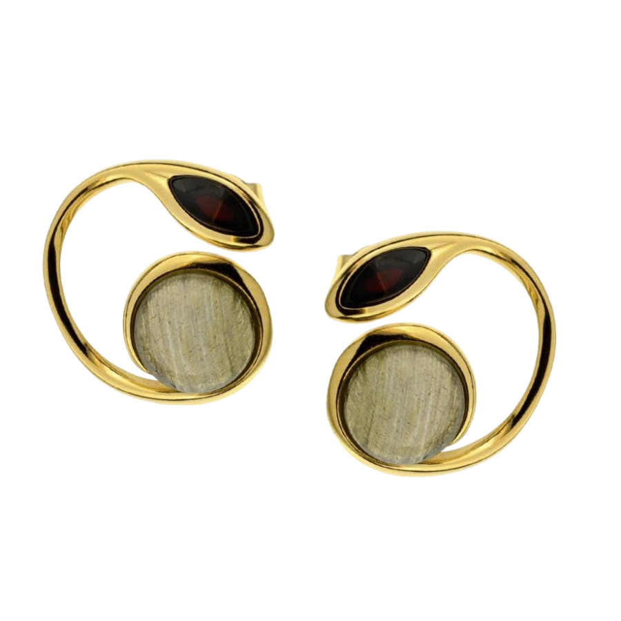 earrings-silver-gold-plated-amber-labradorite